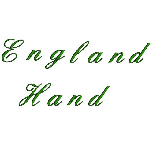 England Hand Embroidery Font Digitized Lower and Upper Case 1 2 3 inch Instant Download